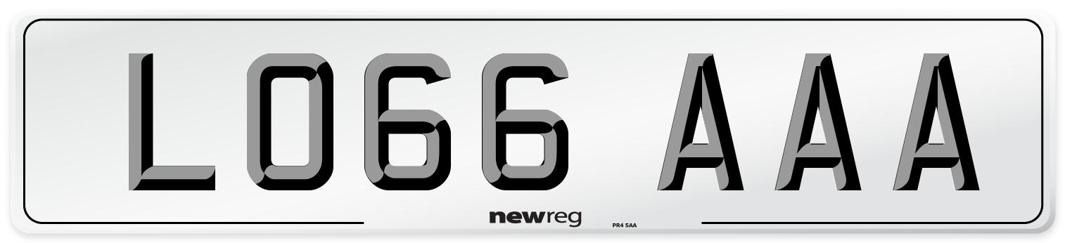 LO66 AAA Number Plate from New Reg